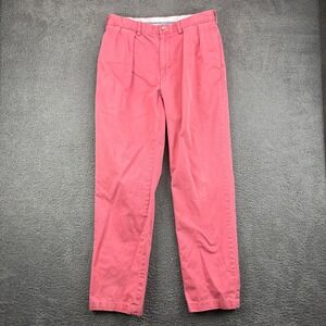 Polo Ralph Lauren Mens Classic Fit Pleated Chino Pants Pink 34/34 Cotton